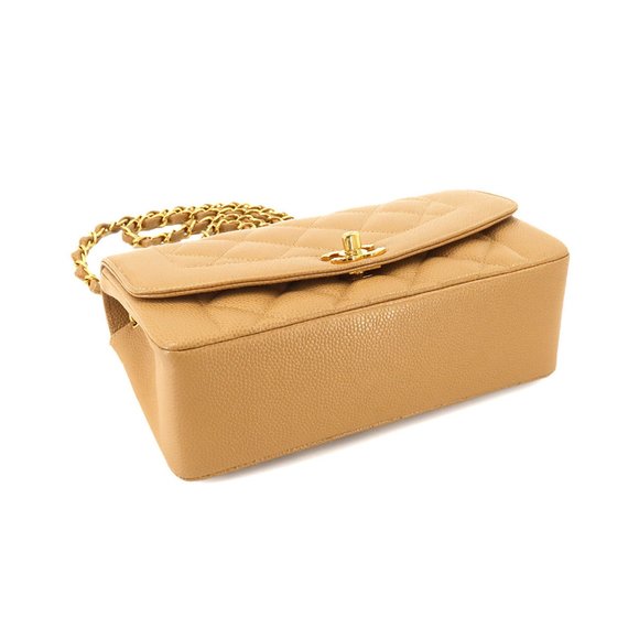 CHANEL Diana Matelasse 22 Chain Shoulder Bag Caviar Skin Beige A01164 Gold Ha... - Picture 4 of 9